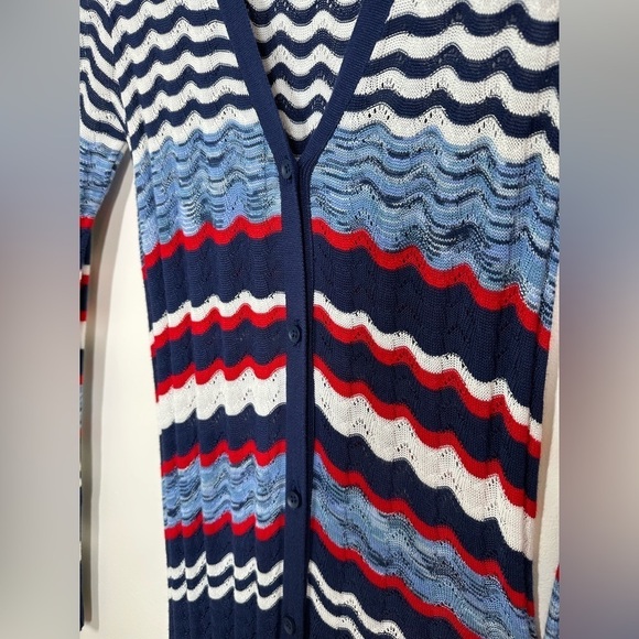 YEST Long Striped Indy  Noe Cardigan Size XS - Picture 3 of 7